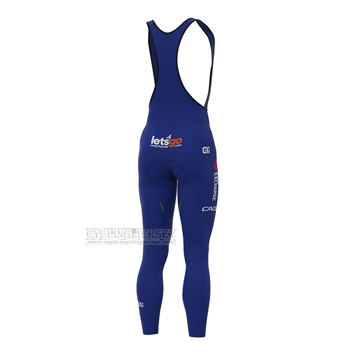 2022 Cycling Jersey Bike Exchange Blue White Long Sleeve and Bib Short